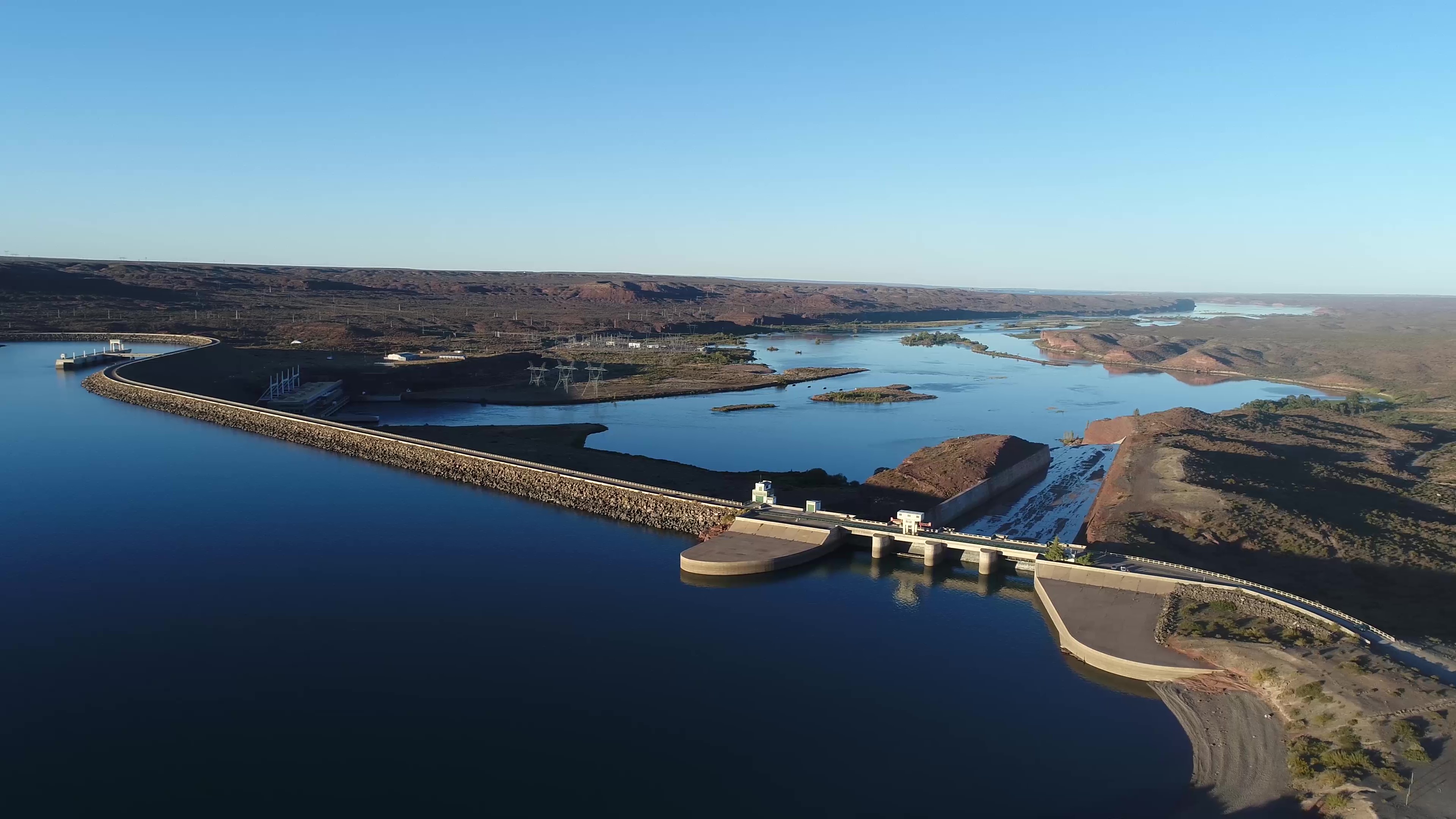 Vista aérea de la Represa El Chocón